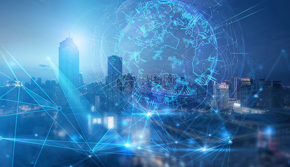 科技信息城市图片素材-正版创意图片401576079